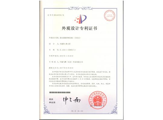 Appearance Design Patent Certificate